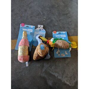 BARK BOX Ernesto Fish Taco and Rosé Dog Toy with Spunky Pup Pelican